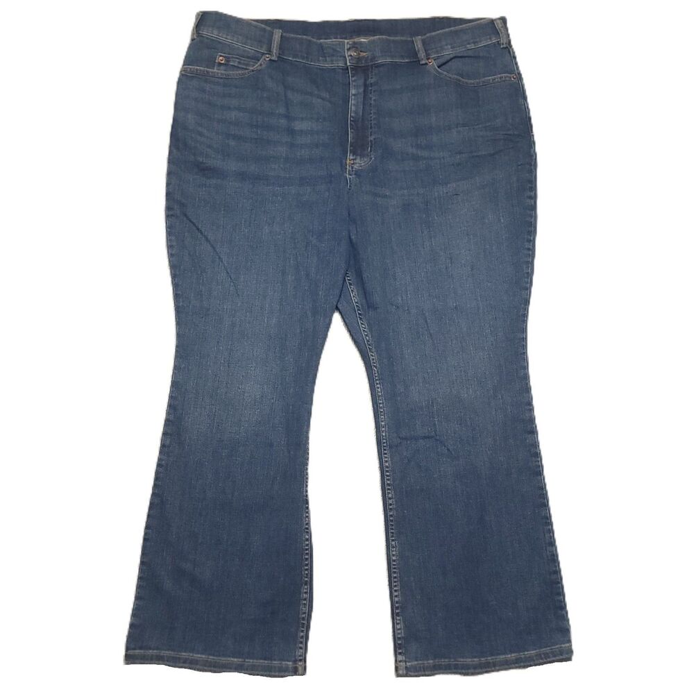 Duluth Trading Co Jeans Womens 20Wx29 Stretch Curvy Bootcut Blue Denim Pants